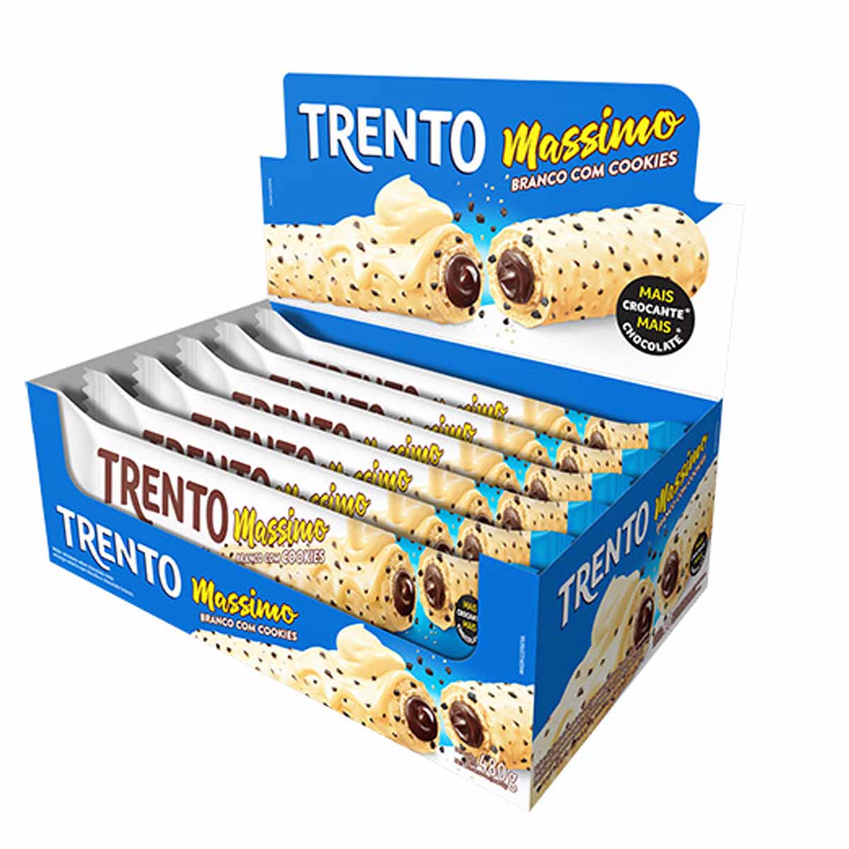 Chocolate Trento Massimo Cookies Branco Dp 480g