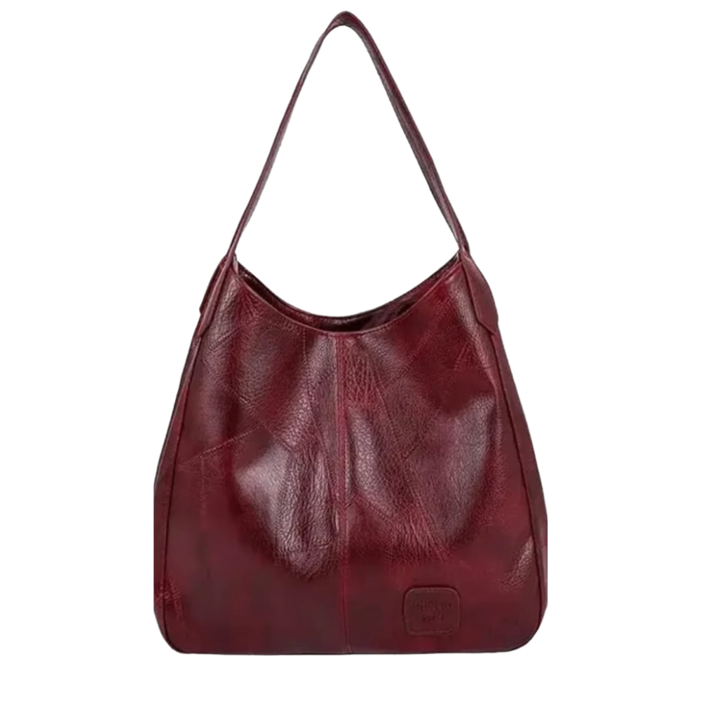 Bolsa Feminina De Ombro Médio Estilosa Trabalho Lazer Viagem Cor Vinho